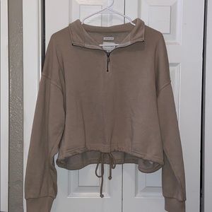 American Eagle Cropped Quarter Zip